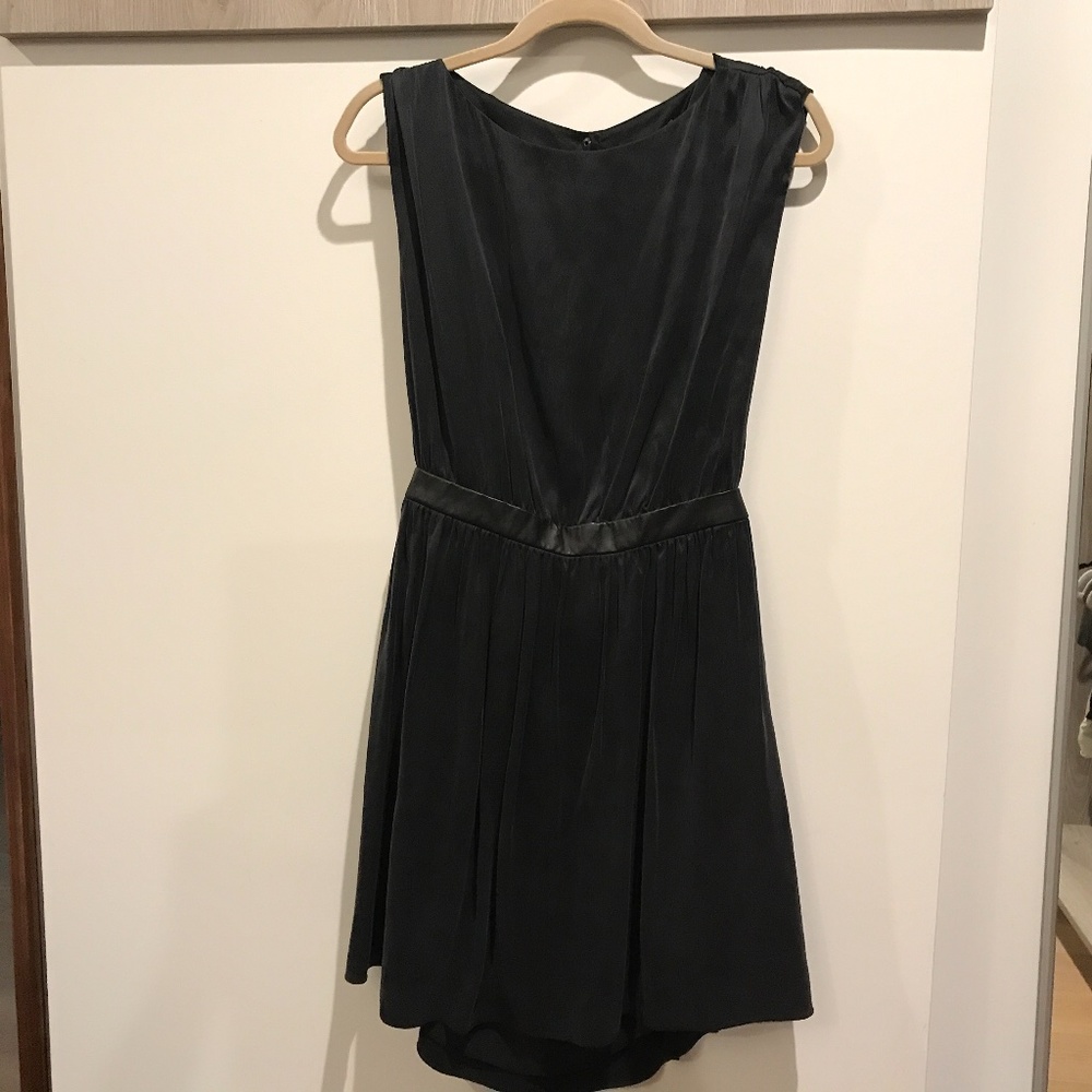 Alice and Olivia black silk short dress